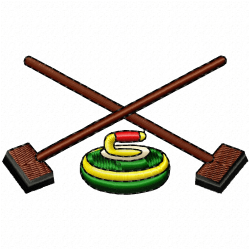 Curling Rocks Embroidery Design 7 Curling Rocks Embroidery Design 7